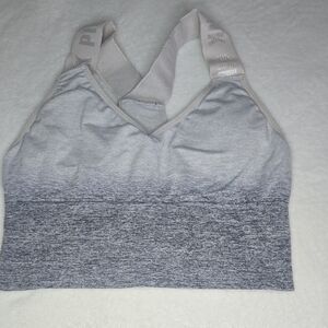 PINK Victoria's Secret Ombre Seamless Sports Bra - White to Gray